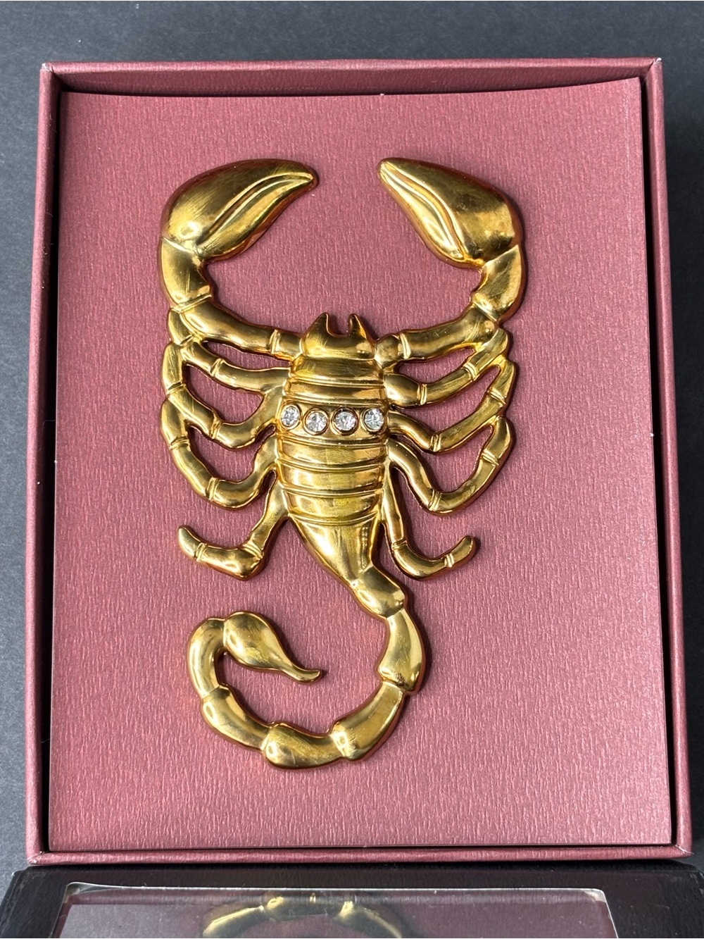 Anthropologie Halloween Gold Scorpion Scorpio Pumpkin Pin Charms Decor NWT - Picture 5 of 7